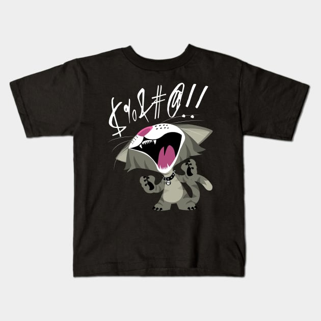 Screaming Cat Kids T-Shirt by CuddleswithCatsArt